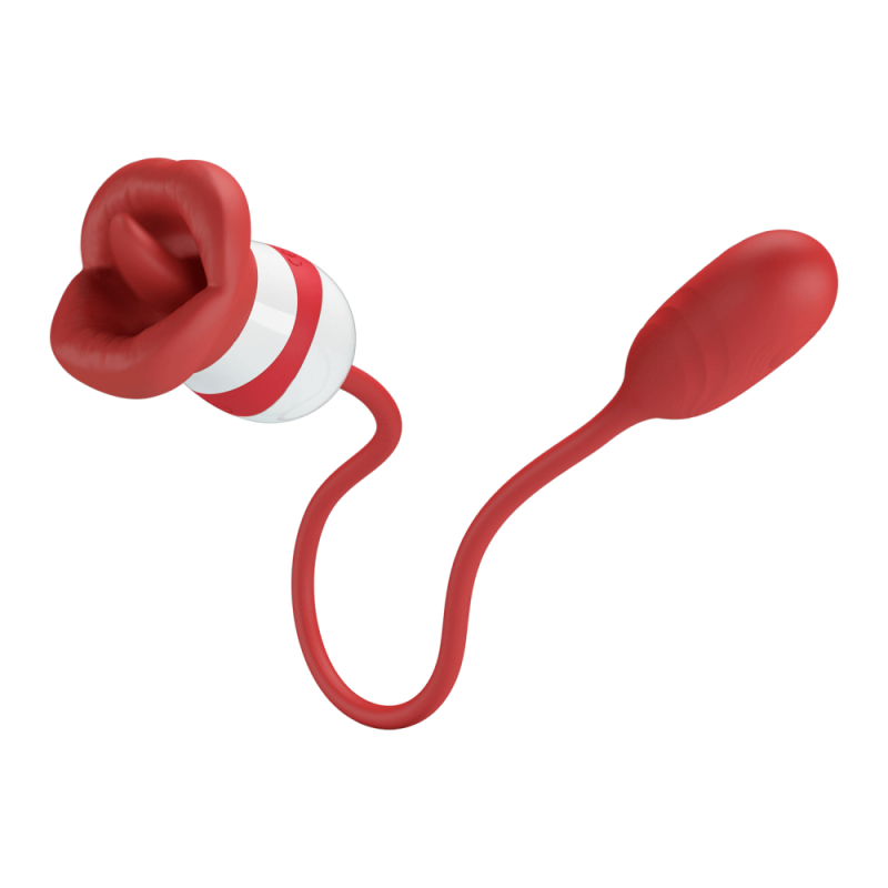 Стимулятор клитора + виброяйцо с двойной пульсацией &quot;Pretty Love Aliyah&quot; на гибком проводе 